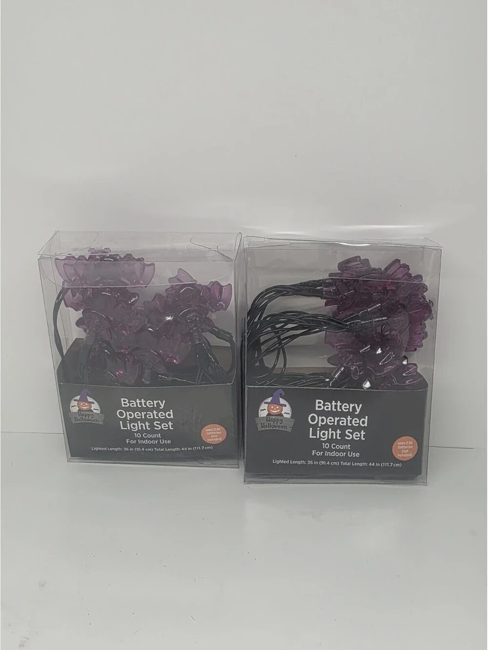 Halloween 10 Count Battery Operated Bat Lights - New 2 Pack